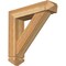Ekena Millwork Traditional Arts and Crafts Rough Sawn Bracket w/ Offset Brace, Western Red Cedar, 6"W x 24"D x 24"H BKT0604X24X24TRA03RWR - alternate 1